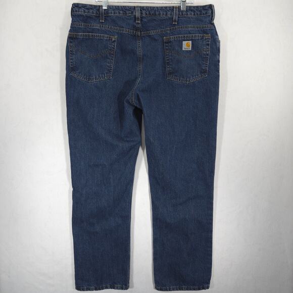 Carhartt Jeans Womens 40X32 Blue Straight American Workwear Medium Wash Denim - Picture 5 of 12